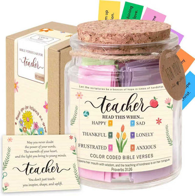 Bible Verse Glass Wish Jar