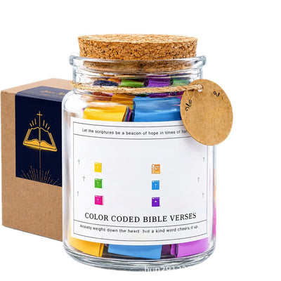 Bible Verse Glass Wish Jar