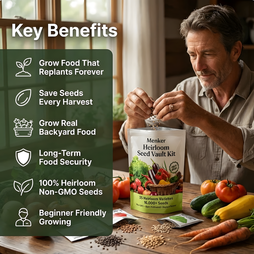 Menker Heirloom Seed Vault Kit (35 Pack)
